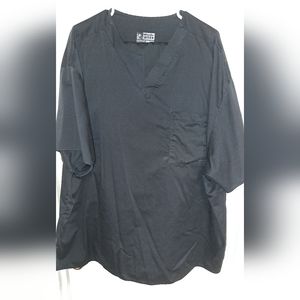 Mens Big and Tall Scrubs Set Black 4x